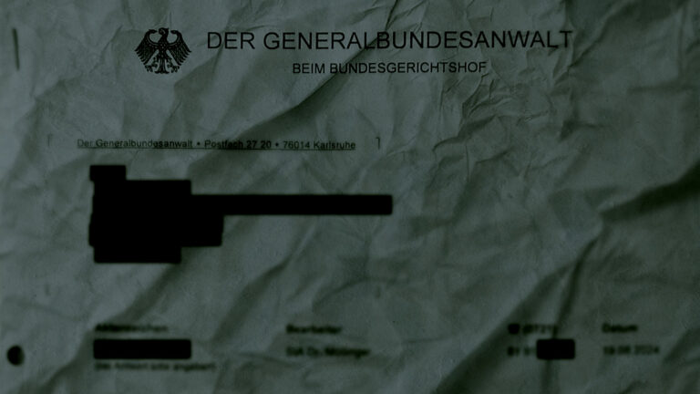 Brief vom Generalbundesanwalt Karlsruhe vom 19.08.2024